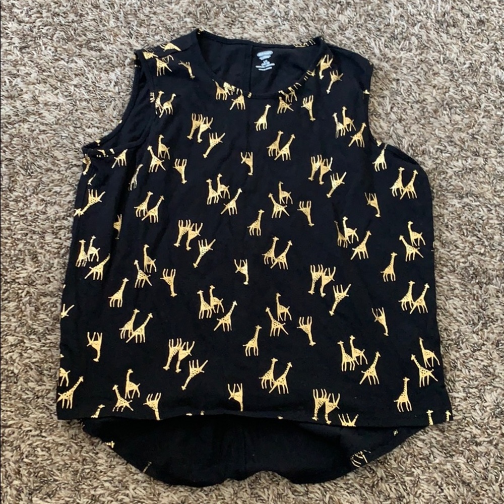 Back and gold tank top